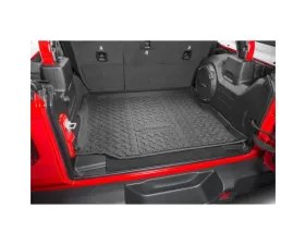 Quadratec Ultimate All Weather Rear Cargo Liner Leather Seats With Subwoofer Jeep Wrangler 2018-2021